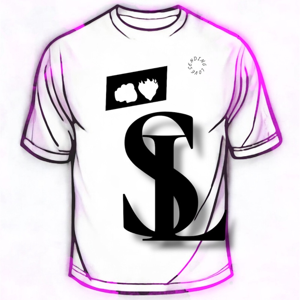 Hanes White Graphic Tee SENDING LOVE T-Shit